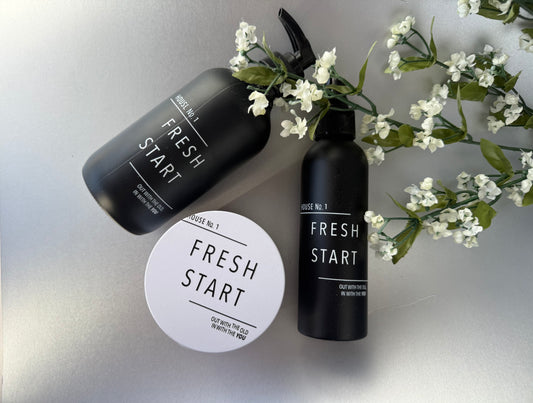 Fresh Start Scented Candle and Fragrance Gift Set – Glowing Aromatic Experience