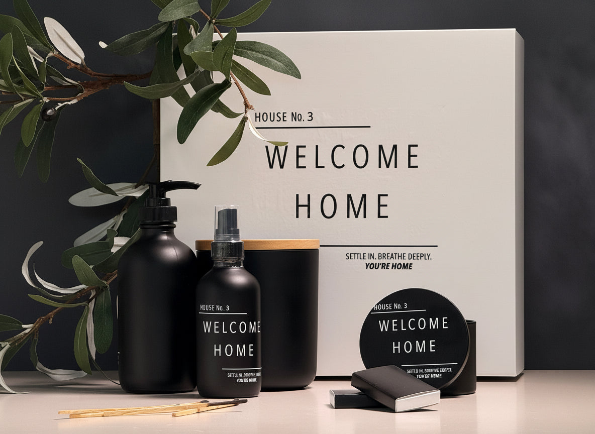 Welcome Home Scented Candle and Fragrance Gift Set for Closing Gifts